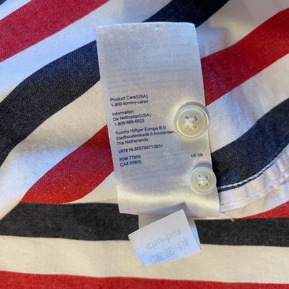 Tommy Hilfiger Slim Fit Striped Oxford Dress Shirt Men’s Large - Picture 11 of 15